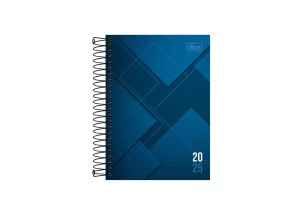 Agenda Diária 2025 Espiral Tilibra Zip Azul Escuro 129mm x 187mm