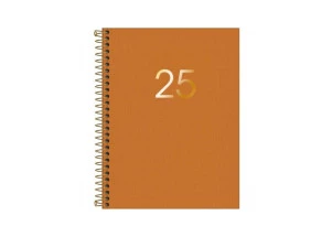 Agenda Diária 2025 Executiva Espiral Tilibra Lume Amarelo 177mm x 240mm