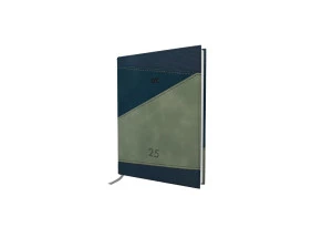 Agenda Diária 2025 Executiva Mini Costurada Dac Azul e Cinza 102mm x 139mm