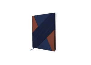 Agenda Diária 2025 Executiva Mini Costurada Dac Azul e Marrom 102mm x 139mm