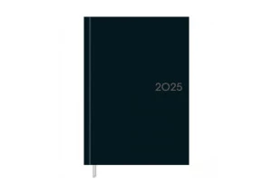 Agenda Diária Executiva 2025 Costurada Tilibra Milano Preto 134mm x 192mm