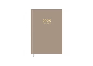 Agenda Planner 2025 Costurada Executiva Tilibra Napoli Bege 103mm x 146mm