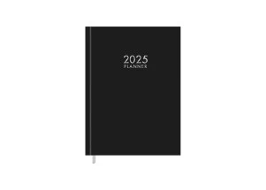 Agenda Planner 2025 Costurada Executiva Tilibra Napoli Preto 103mm x 146mm