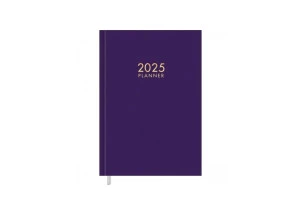 Agenda Planner 2025 Costurada Executiva Tilibra Napoli Roxo 103mm x 146mm