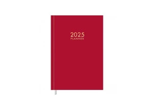 Agenda Planner 2025 Costurada Executiva Tilibra Napoli Vermelho 103mm x 146mm