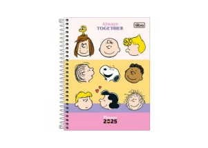 Agenda Planner 2025 Espiral Tilibra Snoopy Always Together 177mm x 240mm