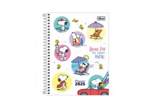 Agenda Planner 2025 Espiral Tilibra Snoopy Having Fun 177mm x 240mm