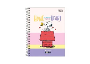 Agenda Planner 2025 Espiral Tilibra Snoopy Home 177mm x 240mm