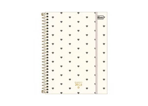 Agenda Planner 2025 Espiral Tilibra West Village Coração 177mm x 240mm