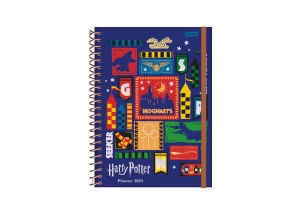 Agenda Planner 2025 Harry Potter Espiral Hogwarts Castelo Jandaia 175mm x 242mm