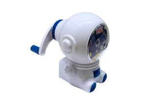 Apontador De Lápis Manual De Mesa Astronauta Azul Kaz