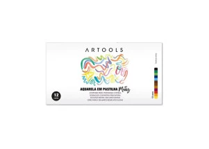 Aquarela em Pastilha Matiz Artools Estojo c/12 Cores