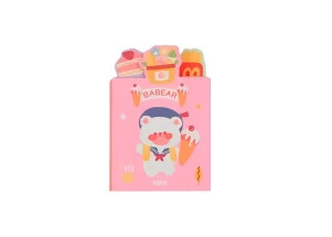 Bloco Adesivo Kawaii Livrinho Dorável Rosa
