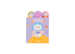 Bloco Adesivo Kawaii Livrinho Dorável Roxo