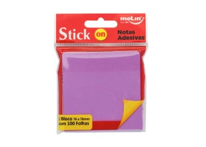 Bloco de Notas Roxo Neon Molin- 100F