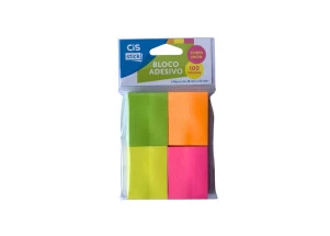 Bloco Adesivo Cis Stick Neon 4 Cores 38x50mm 100F