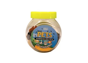 Borracha Escolar Tilibra Mini Pets Pote 20Un