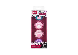 Borracha Escolar Tris Holic Patinhas Purrfect C/4 Un