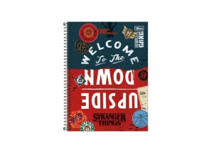 Caderno Stranger Things Universitário1 Matéria Welcome to the Upside Down