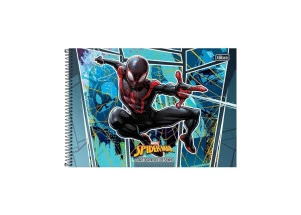 Caderno Cartografia E Desenho Homem Aranha Tilibra 80F Preto