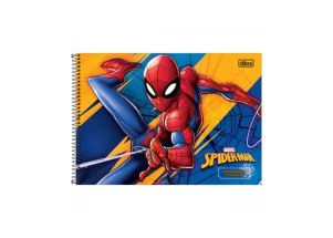 Caderno Cartografia E Desenho Homem Aranha Tilibra 80F Amarelo