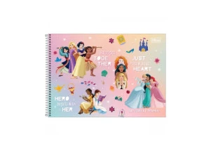 Caderno Cartografia E Desenho Princesas Disney Tilibra 80F Together