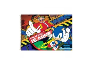 Caderno Cartografia e Desenho Sonic Tilibra 80F The World Is Mine