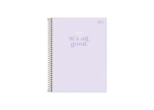 Caderno Colegial 1 Matéria 80 Folhas Happy 90g Roxo