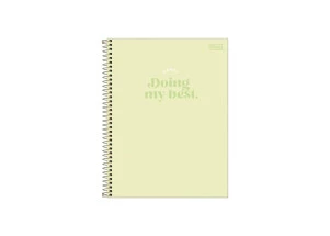 Caderno Colegial 1 Matéria 80 Folhas Happy 90g Verde