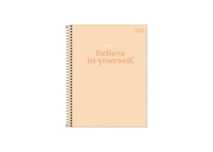 Caderno Colegial 1 Matéria 80 Folhas Happy 90g Laranja