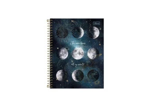 Caderno Colegial 1 Matéria 80 Folhas Magic Tilibra Lua