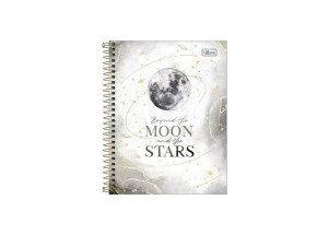 Caderno Colegial 1 Matéria 80 Folhas Magic Tilibra Moon Star