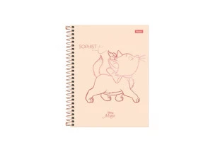 Caderno Colegial 1 Matérias Marie Disney Foroni SophistCat