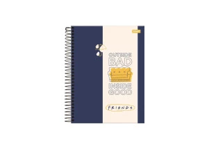 Caderno Colegial 10 Matérias Friends Azul