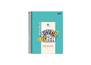 Caderno Colegial 10 Matérias Friends Turquesa