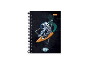 Caderno Colegial 10 Matérias Magic Trip Cadersil Astronauta Surf