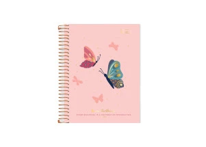 Caderno Colegial 15 Matérias Become The Change Cadersil Rosa
