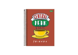 Caderno Colegial Friends 10 Matérias Foroni Marrom