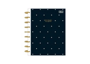 Caderno De Discos Tilidisco Colegial  West Village Kind Heart 10 Matérias 160F Tilibra