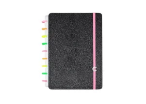 Caderno Inteligente Médio Let's Glitter Neon Black