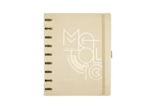Caderno Organizador Ótima Systemflex Metalic Dourado 17;5x24