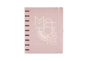 Caderno Organizador Systemflex Metallic Rose Gold 17;5x24