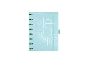Caderno Ótima Systemflex Linha Metallic Verde 13;5x20