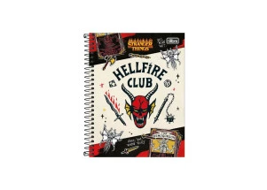 Caderno Stranger Things Colegial 10 Matérias Tilibra Hell Fire