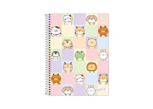 Caderno Universitário 1 Matéria 80F Spice Tilibra Pets