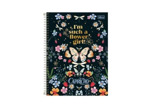 Caderno Universitário 1 Matéria Capricho Tilibra Flower Girl