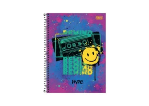 Caderno Universitário 10 Matérias 160F Hype Tilibra Rewind