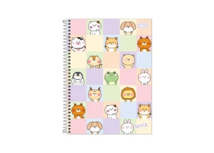 Caderno Universitário 10 Matérias 160F Tilibra Spice Pets