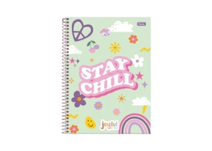 Caderno Universitário 10 Matérias Joyful Foroni Stay Chill