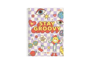 Caderno Universitário 15 Matérias Joyful Mind Foroni Stay Groovy